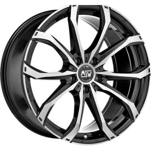 16'' 5x108 MSW 48 Van Gloss Black Full Polished ET46 7J