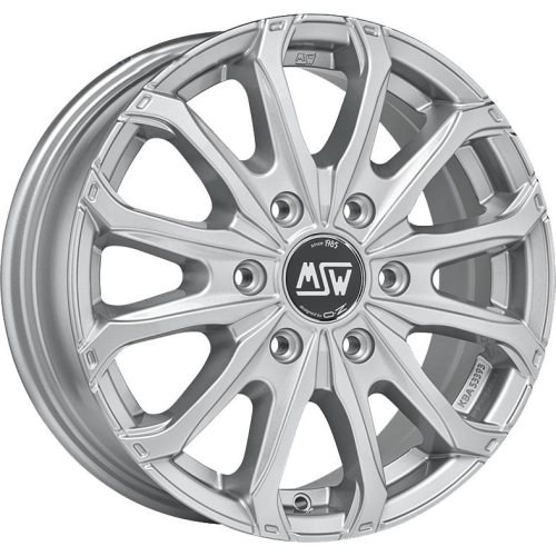 16'' 6x130 MSW 48 Van 6 Holes Full Silver ET62 6.5J