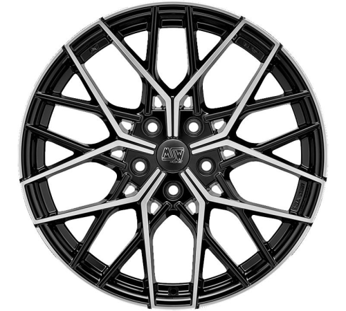 20'' 5x114.3 MSW 74 Gloss Black Full Polished ET45 8.5J