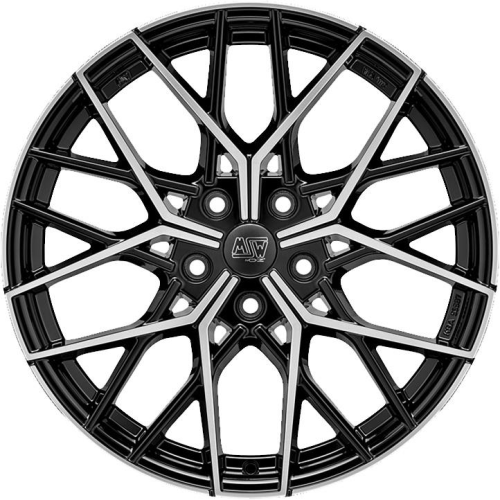 20'' 5x114.3 MSW 74 Gloss Black Full Polished ET45 8.5J