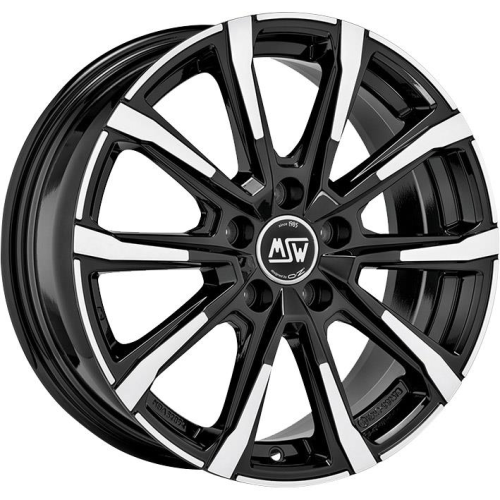 16'' 5x114.3 MSW 79 Gloss Black Full Polished ET32 6.5J
