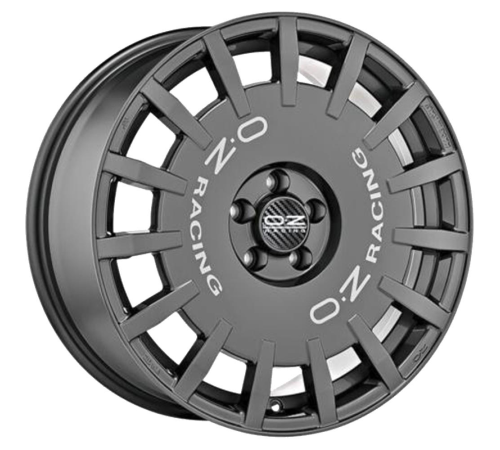 18'' 5x112 OZ Racing Rally Racing Van Dark Graphite Silver Lettering ET45 8J