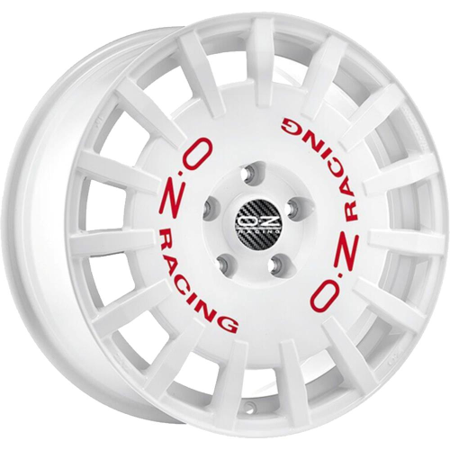 17'' 5x100 OZ Racing Rally Racing Race White Red Lettering ET35 8J