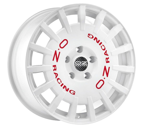 18'' 5x160 OZ Racing Rally Racing Van Race White Red Lettering ET48 7.5J