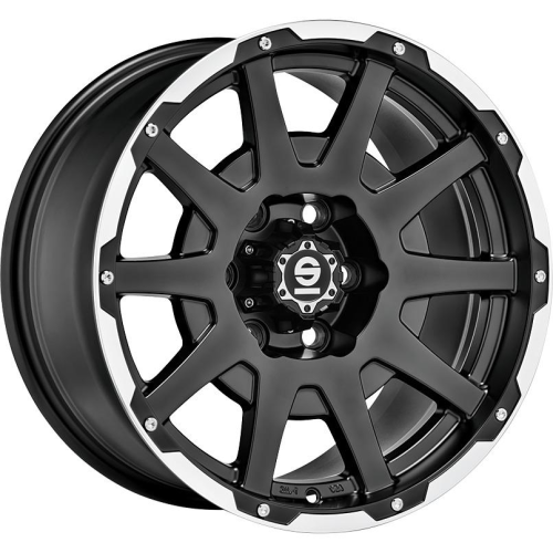 17'' 5x127 Sparco Dakar Matt Black Lip Polished+Rivets ET0 8.5J