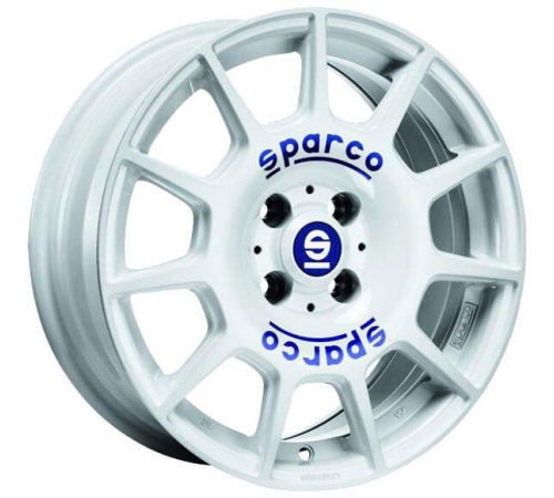 17'' 5x100 Sparco Terra White Blue Lettering ET48 7.5J