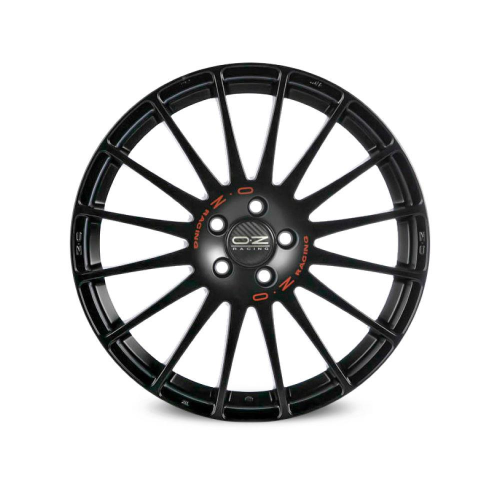 17'' 5x100 OZ Racing Superturismo GT Matt Black Red Lettering ET38 7J