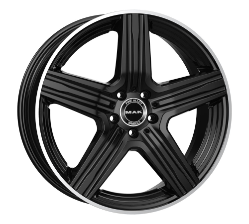 20'' 5x112 MAK Lewis-D Gloss Black Mirror Ring ET57 9.5J