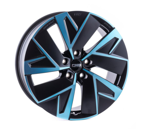 19'' 5x112 CMS C32-AERO Diamond Black Blue ET45 8J