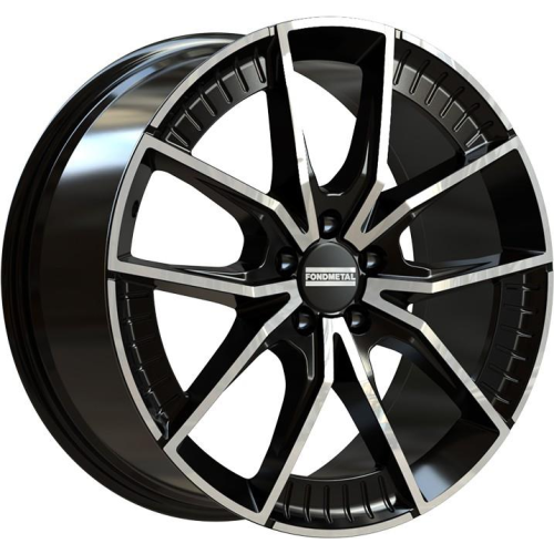 18'' 5x112 Fondmetal Elatha Glossy Black Machined ET45 8J