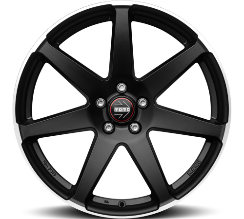 19'' 5x112 Momo Seven Matt Black polished ET30 8.5J