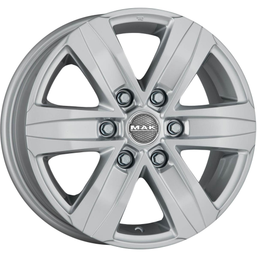 16'' 6x125 MAK Stone 6 Silver ET50 6.5J