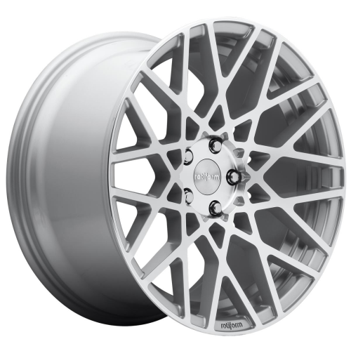 18'' 5x112 Rotiform R110 BLQ Gloss Silver Machined ET45 8.5J