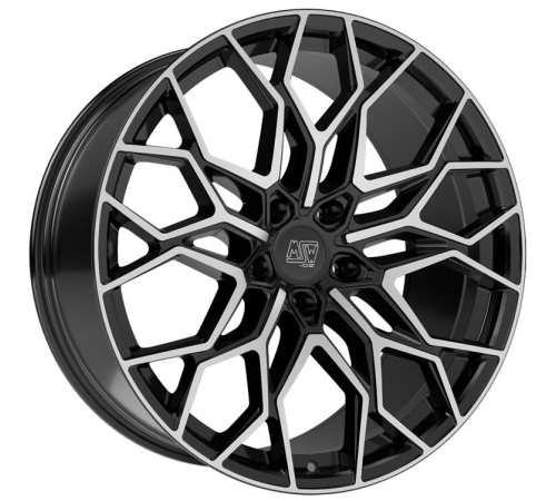 22'' 5x120 MSW 51 Gloss Black Full Polished ET42 9.5J