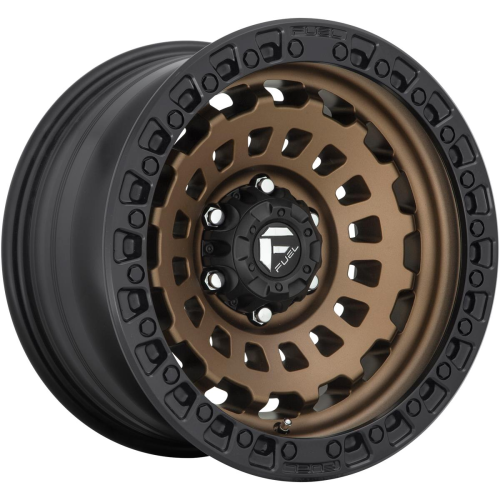 17'' 5x114.3 Fuel D634 Zephyr Matte Bronze Black Bead Ring ET38 8J