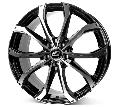 17'' 5x120 MSW 48 Gloss Black Full Polished ET50 7.5J