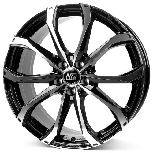17'' 5x120 MSW 48 Gloss Black Full Polished ET50 7.5J