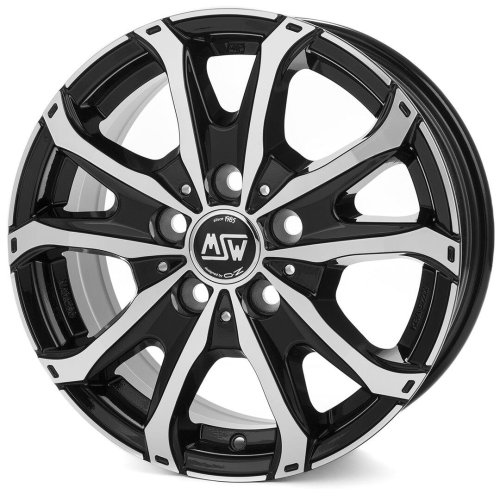 17'' 5x108 MSW 48 Van Gloss Black Full Polished ET46 7J