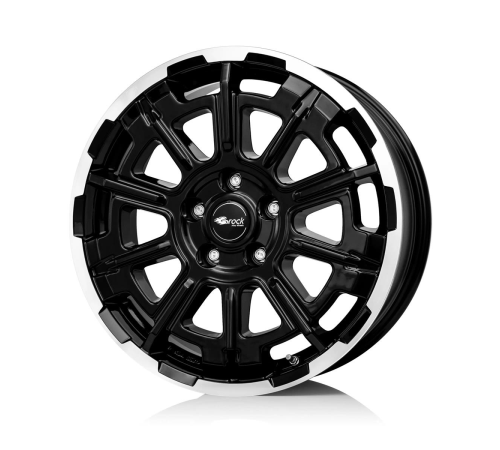 17'' 5x120 Brock B45 Schwarz Glanz Voll-Poliert (SGVP) ET47 7J