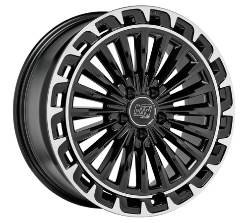 19'' 5x112 MSW 32 Gloss Black+Diamond Lip ET34 8J