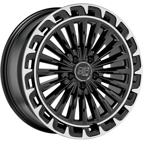 19'' 5x112 MSW 32 Gloss Black+Diamond Lip ET34 8J