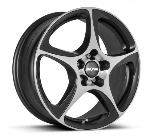 16" 4x98 Ronal R53 MATT BLACK-FRONT CUT ET38 7.0J