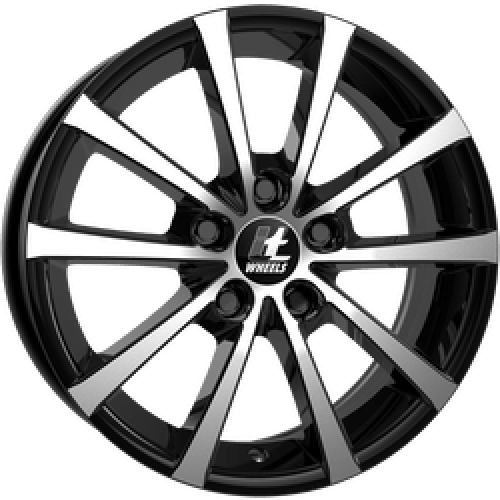 17" 5x108 IT WHEELS ALICE GLOSS BLACK POLISHED ET45 7.0J