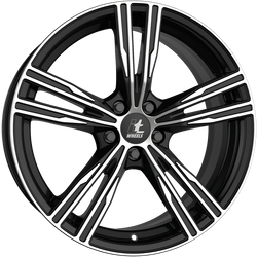 20" 5x112 IT WHEELS AMOS GLOSS BLACK POLISHED ET47 8.5J