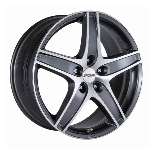 19" 5x112 Ronal R48 TITANIUM-FRONT CUT ET45 8.5J