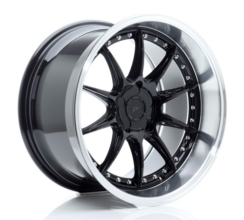 JR WHEELS JR41 18X10,5 ET15-25 5H BLANK GLOSS BLACK W/ MACHINED LIP